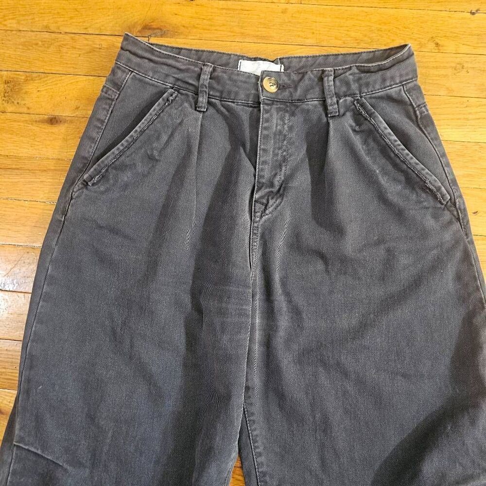 We The Free Balloon Jeans Size 27 Gray Black Straight Leg - Picture 2 of 12